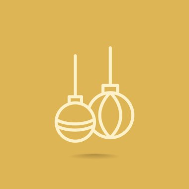 Tatil köknar ağacı için oyuncak top.