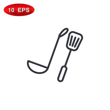 Kepçe ve spatula simgesi