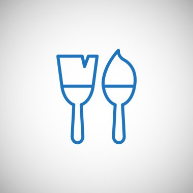 iki fırçaları simgeler