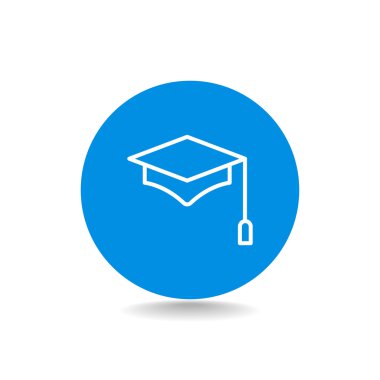 Öğrenci mezuniyet şapka simgesi