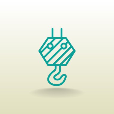 Piktogram vinç kanca simgesinin