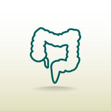 insan kalın bağırsak simgesi