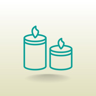 yanan mumlar simgesi