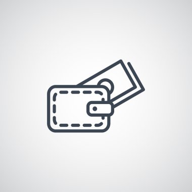 Para simgesi olan cüzdan