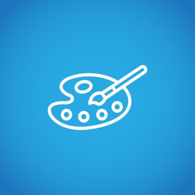 Sanat palet boya fırça simgesi olan