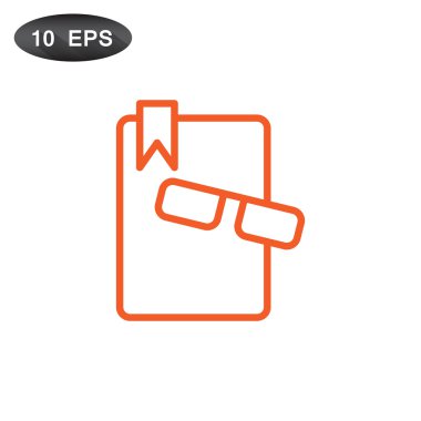 kitap ve gözlük simgesi