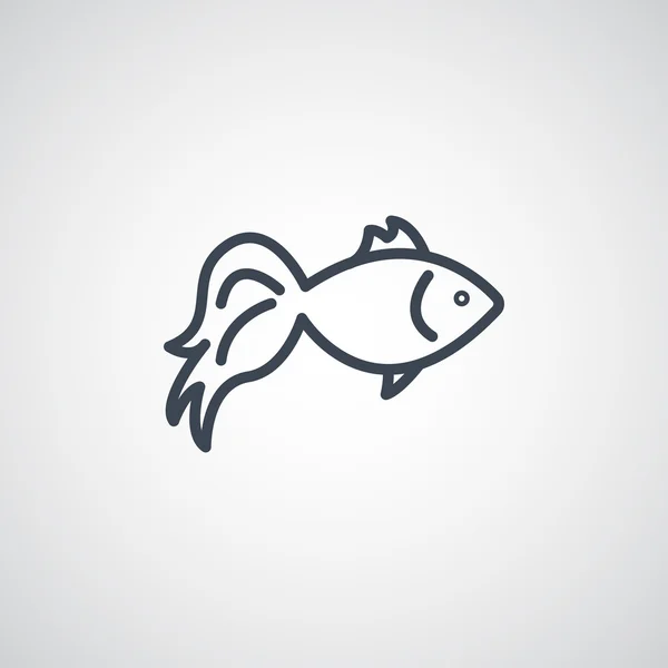 Aperçu icône de poisson — Image vectorielle