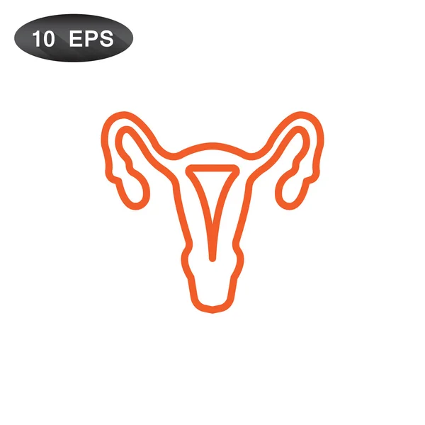 Pictogram van de vrouwelijke voortplantingsorganen — Stockvector