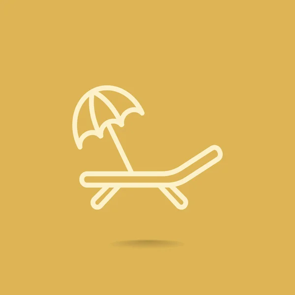 Крісло з іконою парасольки — стоковий вектор