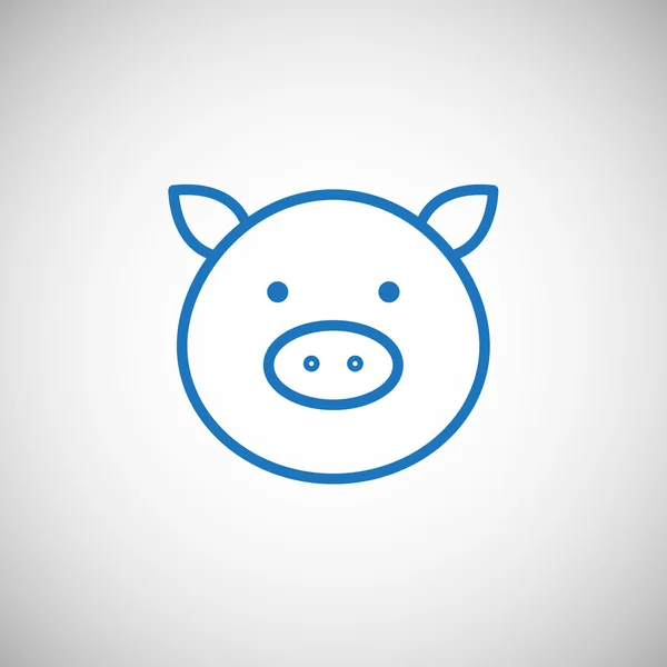 Pig head icon — Stock Vector