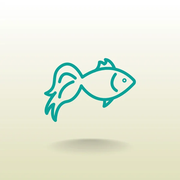 Umriss Fisch-Symbol — Stockvektor