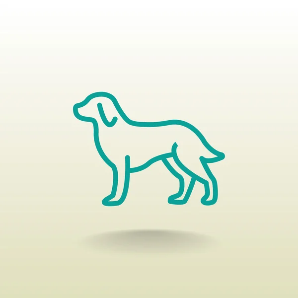 Umrissenes Hundesymbol — Stockvektor