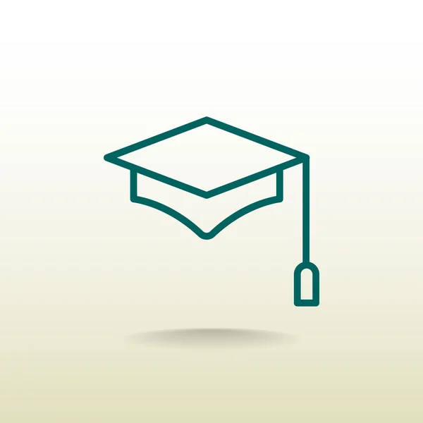 Estudiante graduación sombrero icono — Vector de stock