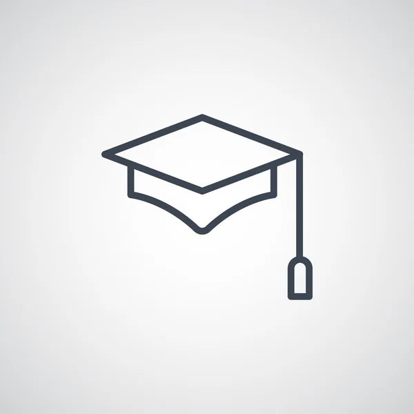 Student graduacyjnej ikona kapelusz — Wektor stockowy
