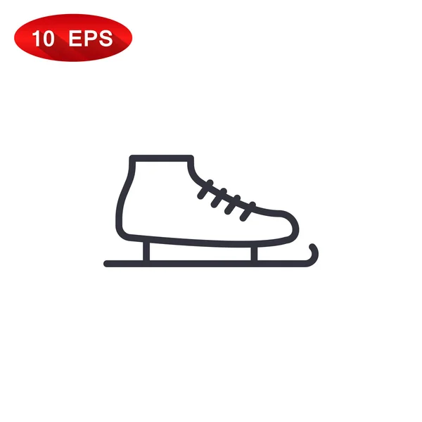 Figura skate simbolo . — Vettoriale Stock