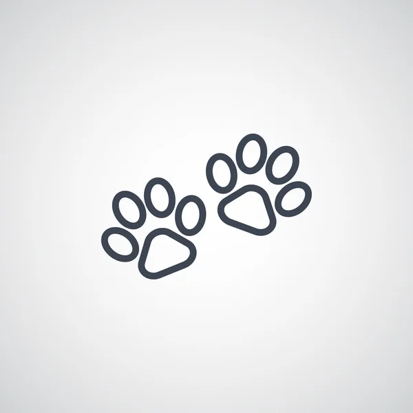 Paws of animal, web icon — Stock Vector