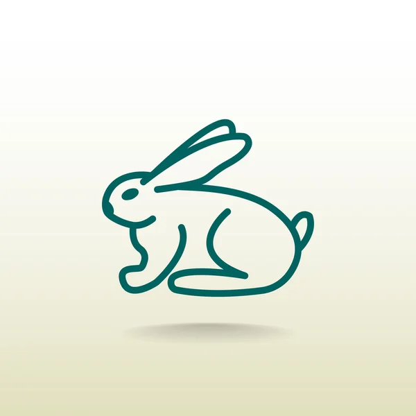 Icono de conejo o conejo — Vector de stock