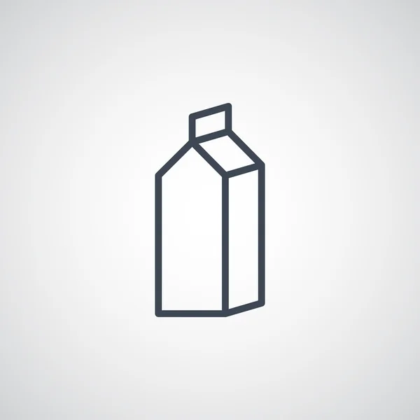 Paquete de papel del icono de la leche — Vector de stock