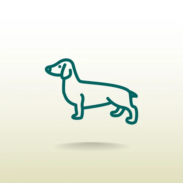 Basset Hound icono — Vector de stock