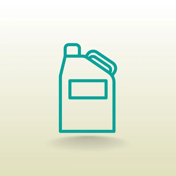 Jerrycan com ícone de óleo —  Vetores de Stock