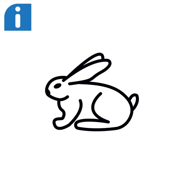 Ikona zajíček nebo králík — Stockový vektor