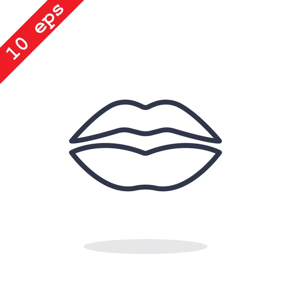 Ícone de lábios humanos —  Vetores de Stock