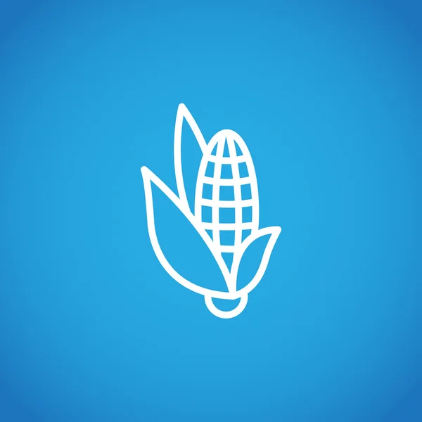 Mais mit Blättern — Stockvektor