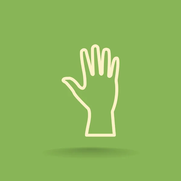 Icono web de mano humana — Vector de stock