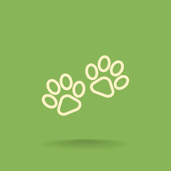 Patas de animal, icono de la web — Vector de stock