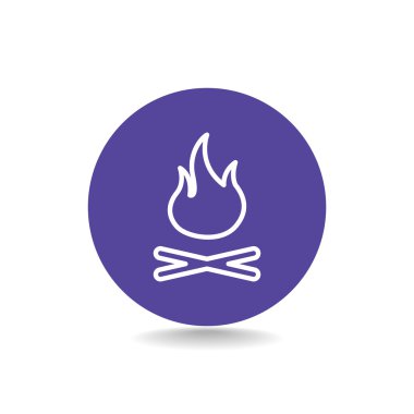 yanan kamp ateşi simgesi