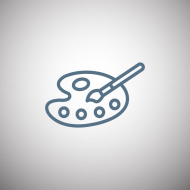 Sanat palet boya Broş simgesiyle