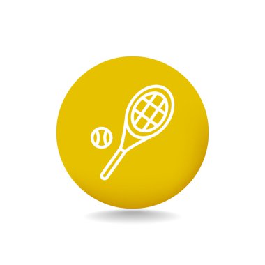 Tenis raketi topu simgesiyle 