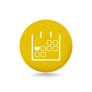 14 Şubat takvim basit simgesini