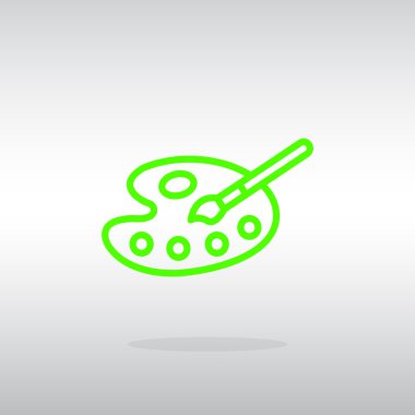 Sanat palet boya Broş simgesiyle