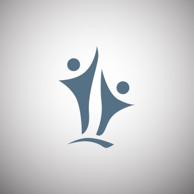 İki insan siluetleri logosu