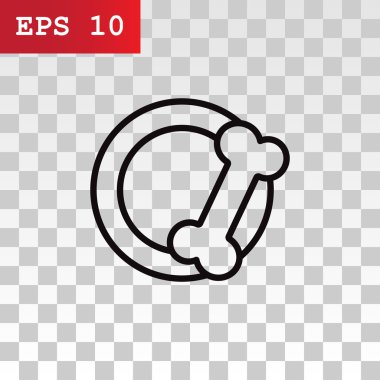 kemik gıda hayvan simgesiyle kase