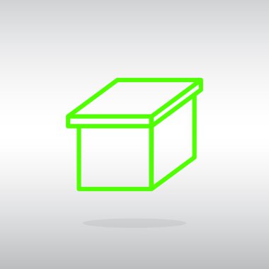 karton kutu simgesi paketleniyor