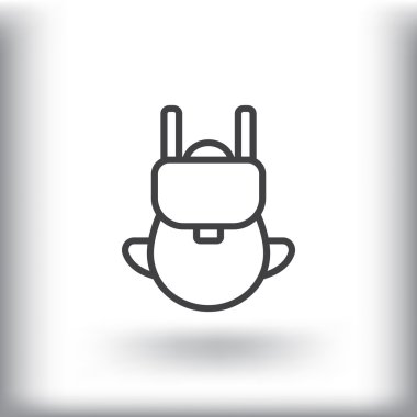 turist sırt çantası simgesini