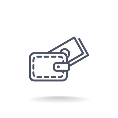 Para simgesi olan cüzdan