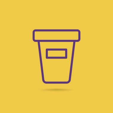 Yukarı take-out içki simgesi kapatın