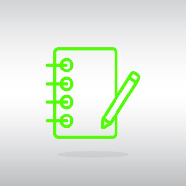 Defter kalem simgesi ile