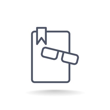 kitap ve gözlük simgesi