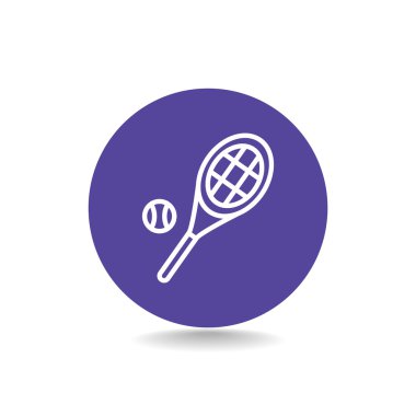 Tenis raketi topu simgesiyle 