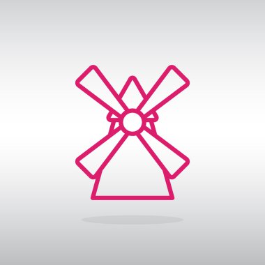 Retro yel değirmeni simgesi