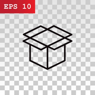 karton kutu simgesi paketleniyor