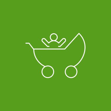 Çocuk arabası ile bir çocuk simgesi