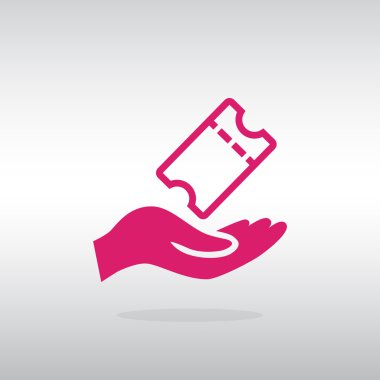 Bir bilet sembol alma el 