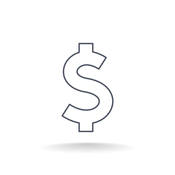 Pieniądze ikona - znak dolara — Wektor stockowy