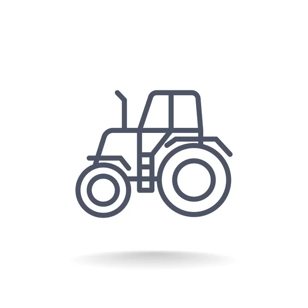 Tractor icono de línea — Vector de stock