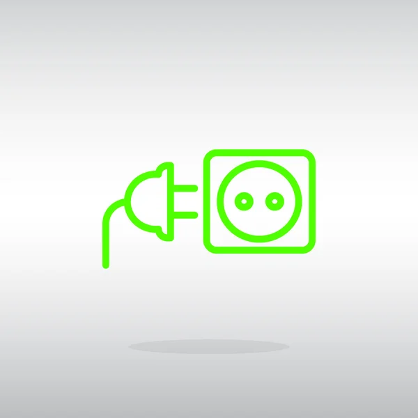 Enchufe y socket icono — Vector de stock